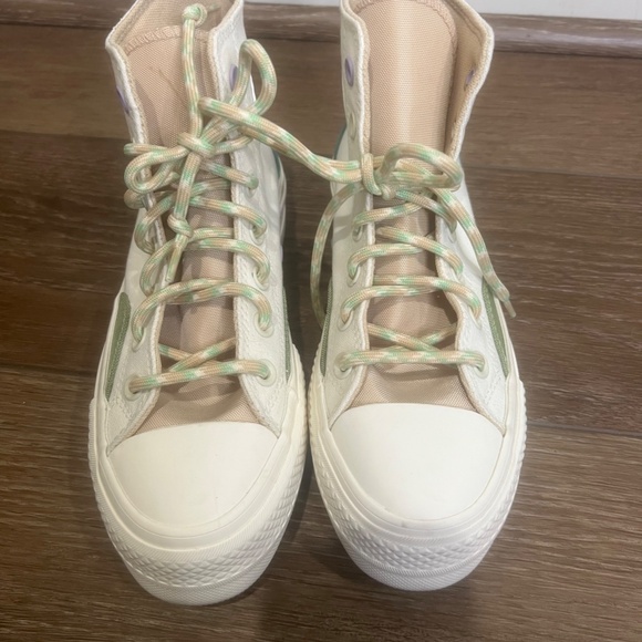 Converse Chuck Taylor All Star Lift Platform Colorblock Overlay Sz 5 Womens - Picture 3 of 9